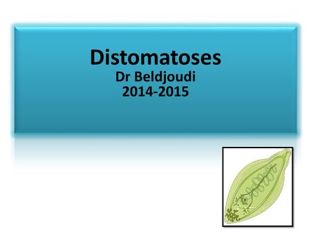 Distomatoses Dr Beldjoudi 2014-2015.