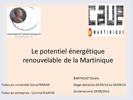 Le potentiel énergétique renouvelable de la Martinique