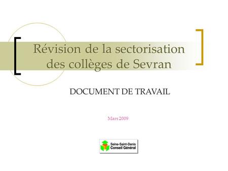 Révision de la sectorisation des collèges de Sevran