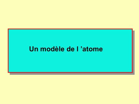 Un modèle de l ’atome.