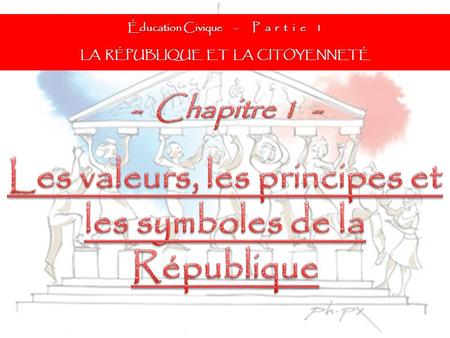 Les valeurs, les principes et les symboles de la République