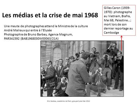 Les médias et la crise de mai 1968