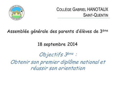 Collège Gabriel HANOTAUX Saint-Quentin
