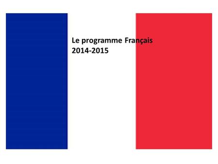 Le programme Français 2014-2015. Le Site Mon Site  Mon Mél