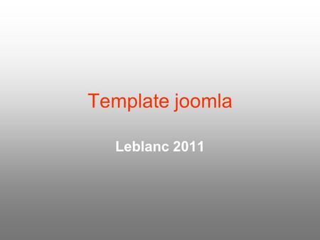 Template joomla Leblanc 2011.