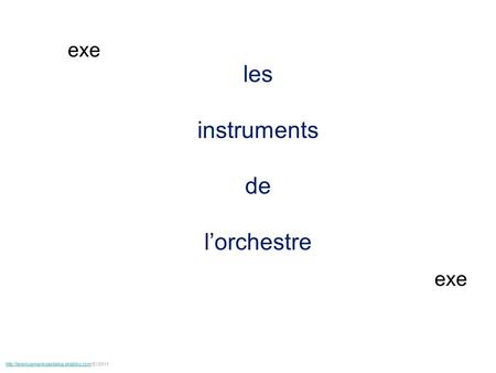 les instruments de l’orchestre exe exe