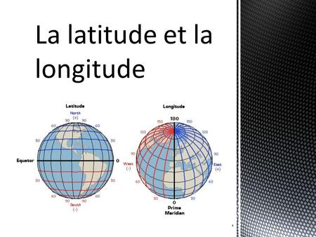 La latitude et la longitude