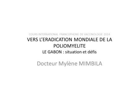 Docteur Mylène MIMBILA