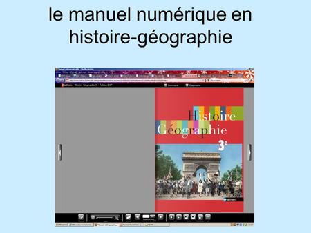 le manuel numérique en histoire-géographie