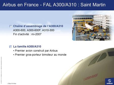 Airbus en France - FAL A300/A310 : Saint Martin