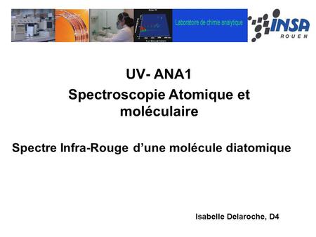 UV- ANA1 Spectroscopie Atomique et moléculaire