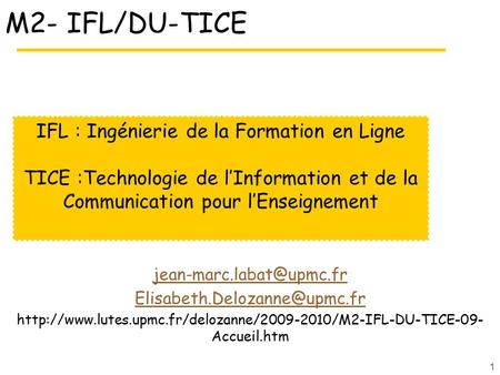 1 M2- IFL/DU-TICE  Accueil.htm IFL :