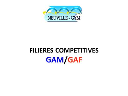 FILIERES COMPETITIVES GAM/GAF. Fonctionnement Sélection Au niveau départemental Coupe du Rhône 3 étapes 1 er tour équipe 2 ème tour individuel 3 ème tour.
