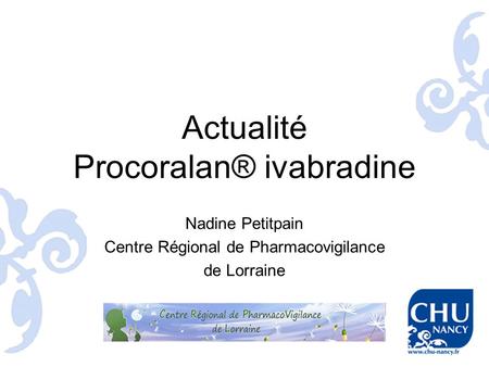 Actualité Procoralan® ivabradine
