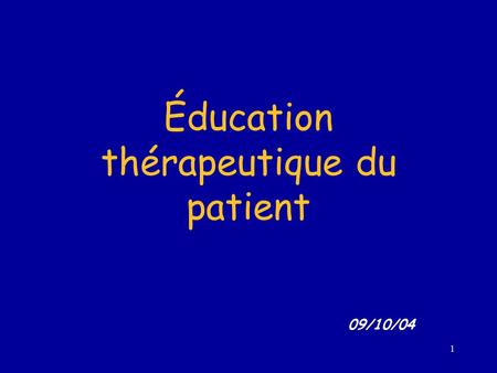 Éducation thérapeutique du patient