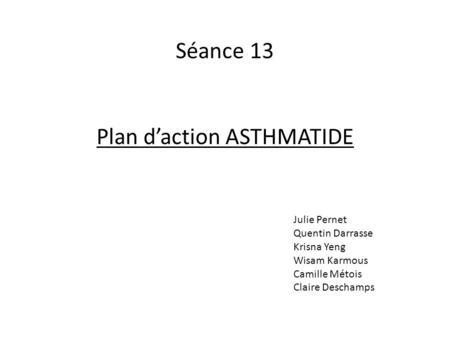 Plan d’action ASTHMATIDE