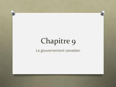 Le gouvernement canadien