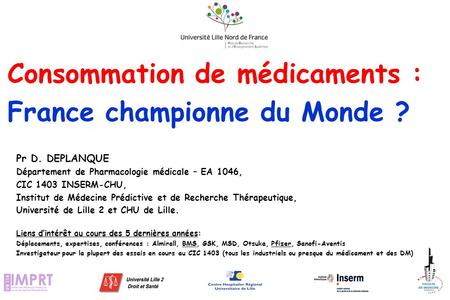 Consommation de médicaments : France championne du Monde ?