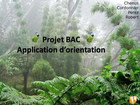 Projet BAC Application d’orientation Chenus Cordonnier Perez Robert.