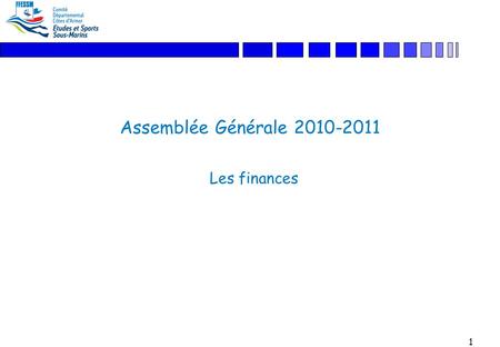 1 Assemblée Générale 2010-2011 Les finances. 2 Adhésion au Codep n AQUAPIXEL n ALETH PLONGEE n ANAS NAUTIQUE n ASS. SUBAQUATIQUE PAIMPOLAISE n ASSOCIATION.