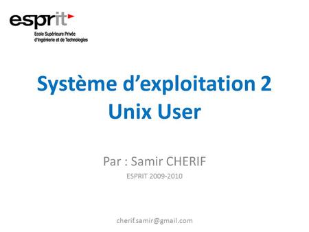 Système d’exploitation 2 Unix User