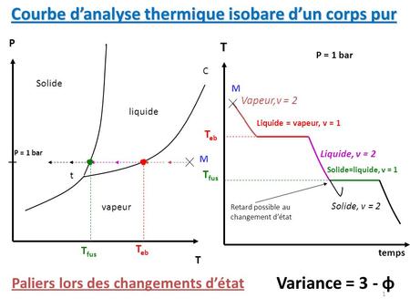 Courbe d’analyse thermique isobare d’un corps pur