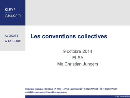 Les conventions collectives