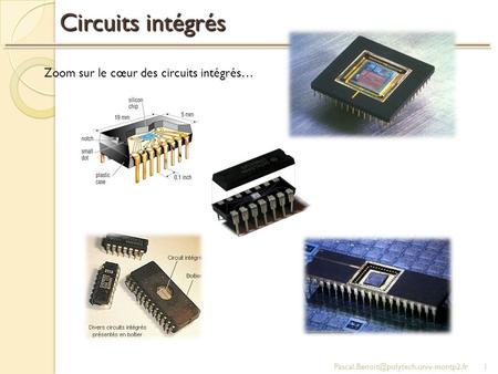 Circuits intégrés Zoom sur le cœur des circuits intégrés…