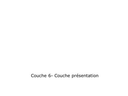 Couche 6- Couche présentation