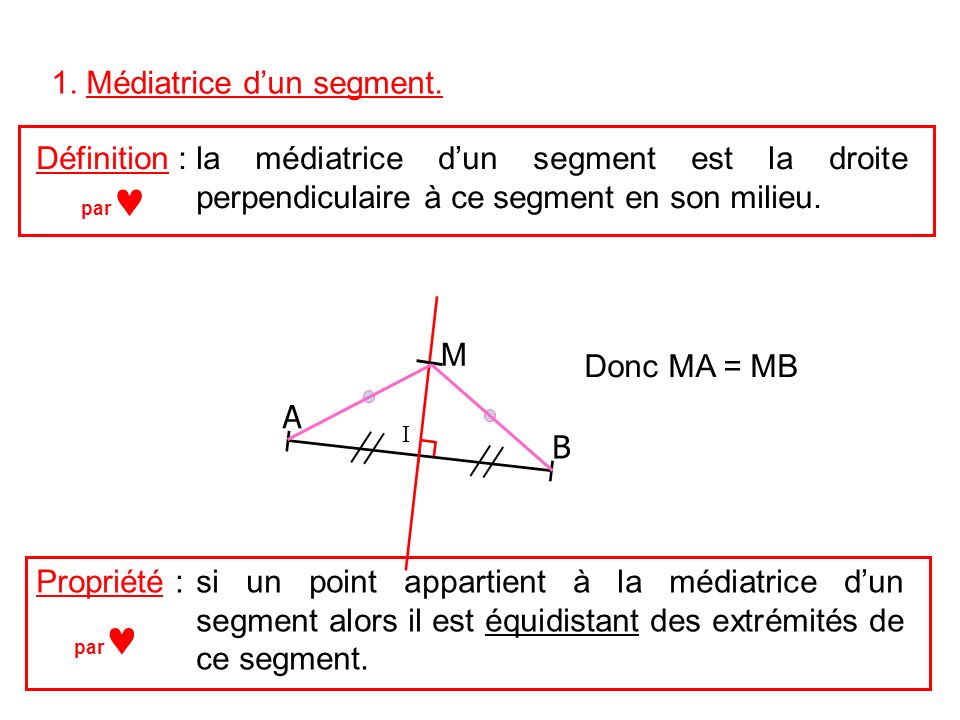 C Est Quoi La Mediatrice D Un Segment TRIANGLE Cercle circonscrit à un triangle - ppt télécharger