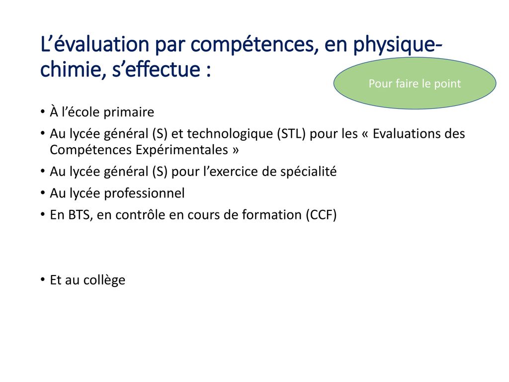 r u00e9forme du coll u00e8ge   l u2019 u00e9valuation en physique chimie au cycle 4