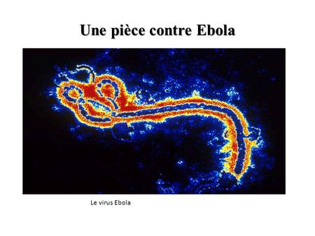 Une pièce contre Ebola Le virus Ebola.