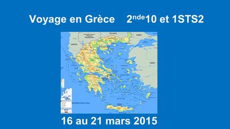 Voyage en Grèce 2nde10 et 1STS2