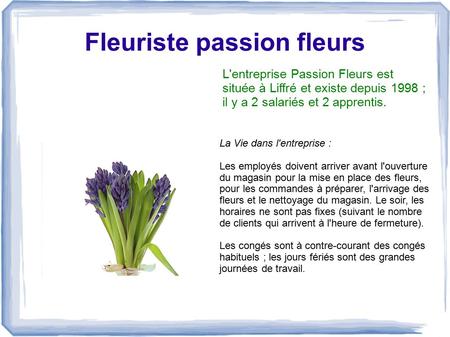 Fleuriste passion fleurs