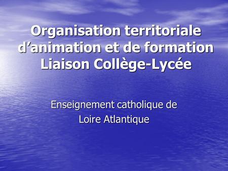 Enseignement catholique de Loire Atlantique