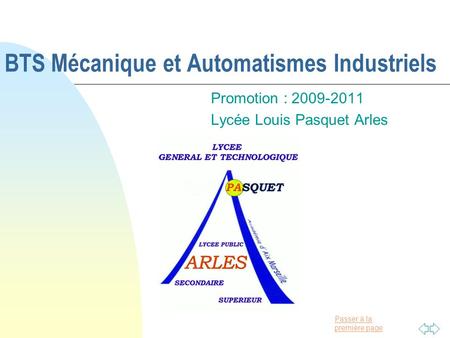 BTS Mécanique et Automatismes Industriels