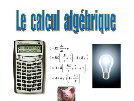 Le calcul algébrique.