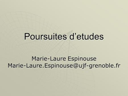 Marie-Laure Espinouse