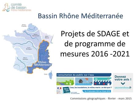 Projets de SDAGE et de programme de mesures