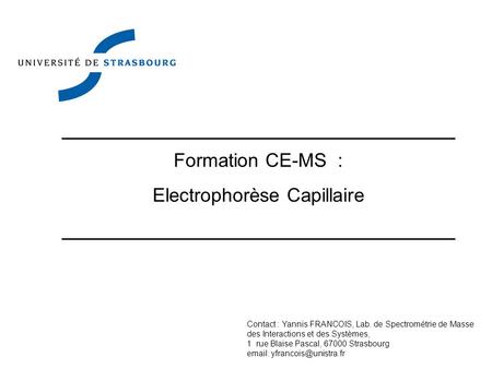 Electrophorèse Capillaire