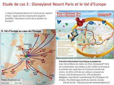 Etude de cas 3 : Disneyland Resort Paris et le Val d’Europe