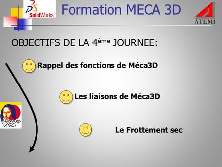 Formation MECA 3D OBJECTIFS DE LA 4ème JOURNEE: