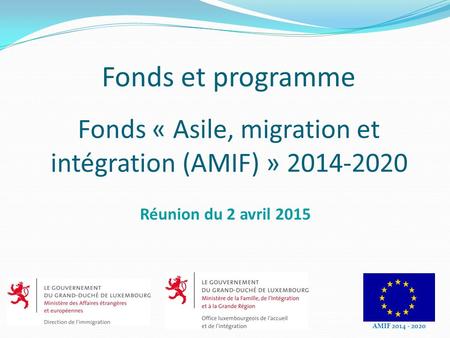 Fonds « Asile, migration et intégration (AMIF) »