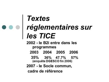 Textes réglementaires sur les TICE