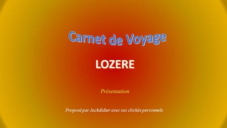 Carnet de Voyage LOZERE