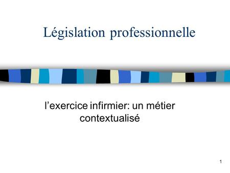 Législation professionnelle