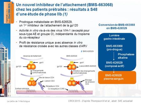 Un nouvel inhibiteur de l’attachement (BMS-663068) chez les patients prétraités : résultats à S48 d’une étude de phase IIb (2) Schéma de l’étude AI438011.