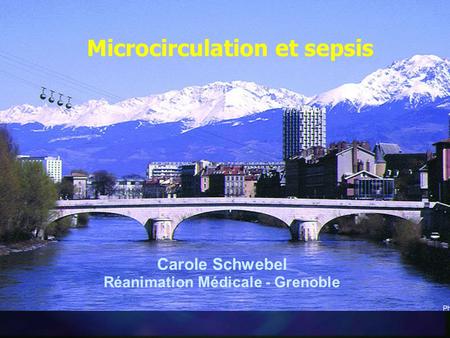 Microcirculation et sepsis Réanimation Médicale - Grenoble