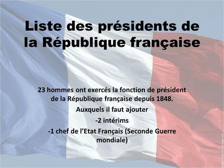 Liste des présidents de la République française