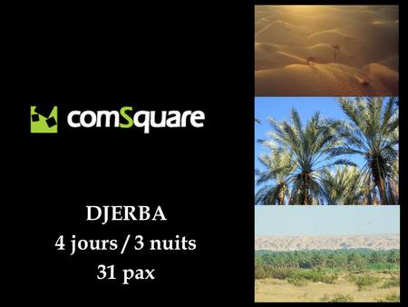 DJERBA 4 jours / 3 nuits 31 pax. Djerba se situe dans le sud de la Tunisie, à quelque 50 km au nord de Médenine, entre les péninsules de Jorf et de Zarzis.